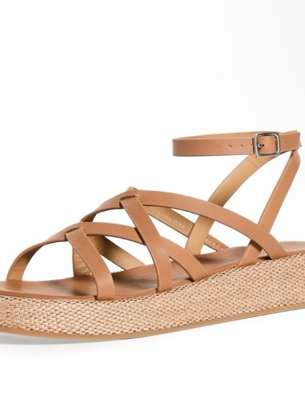 Madewell Leather Havana Strappy Flatforms Desert Camel